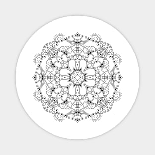 Flower Mandala Pattern Magnet